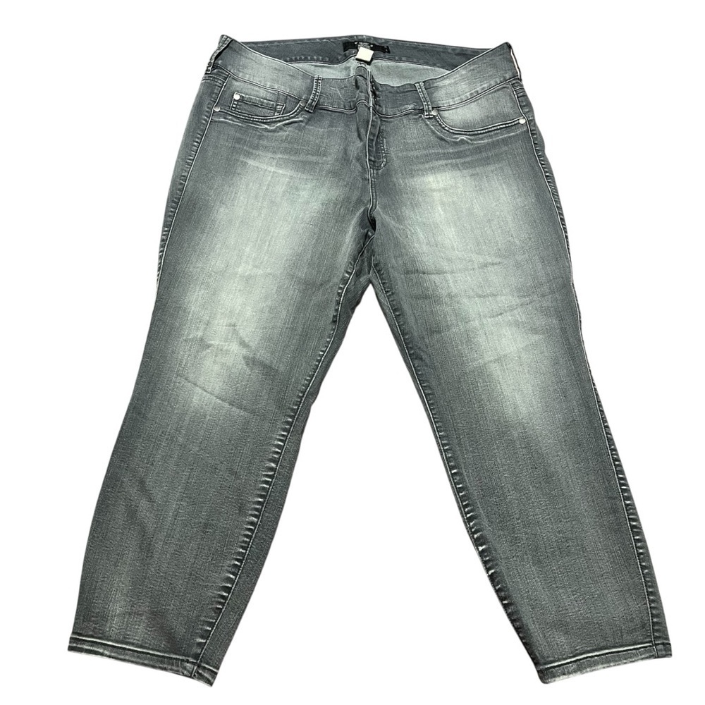Torrid High Rise Cropped Denim Jeggings  Gray Wash Women's Plus Size 22